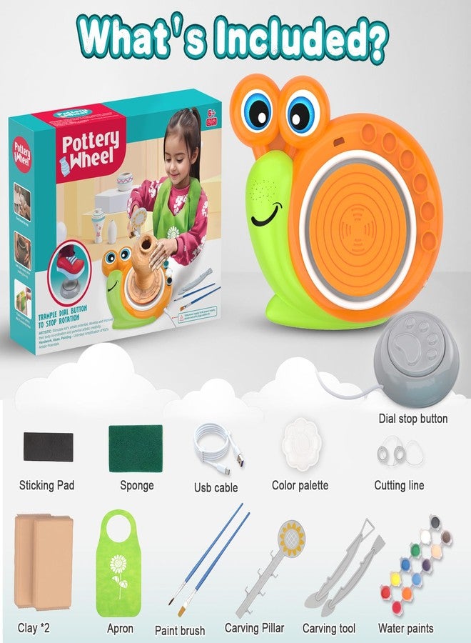 Fedonak Pottery Wheel for Kids-Complete Pottery Painting Kit Arts and Crafts for Kids Ages 8-12, Clay Sculpting Tools with 1.7lb Air Dry Clay, Birthday Christmas Gifts Toys for Boy Girls Age 6 7 8 9 10 11 12 - Image 2